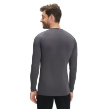 Falke Funktionsunterwäsche Langarmshirt Warm (wärmes Material, perfekte Feuchtigkeits) grau Herren