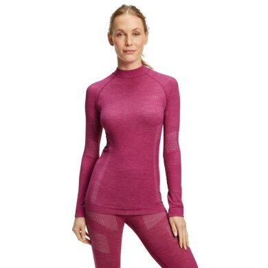 Falke Funktionsunterwäsche Langarmshirt Wool-Tech (Merinowolle, warm und isolierend) violett Damen