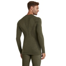 Falke Funktionsunterwäsche Langarmshirt Wool-Tech (hervorragendes Feuchtigkeitsmanagement) olivegrün Herren