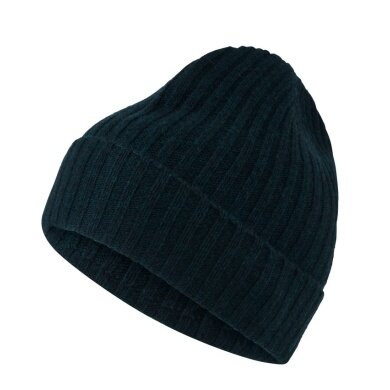 Falke Wintermütze (Beanie) Unisex - Kaschmir, Rippenstruktur, Umschlag - anthrazit - 1 Stück