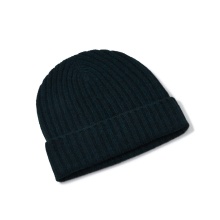 Falke Wintermütze (Beanie) Unisex - Kaschmir, Rippenstruktur, Umschlag - anthrazit - 1 Stück