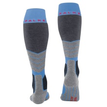 Falke Skisocke SK2 Intermediate Vegan Skiing Kniestrümpfe (optimale Passform) blau Damen - 1 Paar