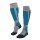 Falke Skisocke SK2 Intermediate Vegan Skiing Kniestrümpfe (optimale Passform) hellgrau/blau Herren - 1 Paar