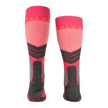 Falke Skisocke SK2 Intermediate Skiing Kniestrümpfe pink/schwarz/grau Kinder - 1 Paar