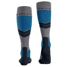 Falke Skisocke SK4 Advanced (optimale Passform) grau/blau Herren - 1 Paar