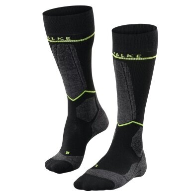 Falke Skisocke SK Compression Wool (mit gradueller Kompression) schwarz Herren - 1 Paar