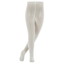 Falke Strumpfhose Classic Rib (Rippstruktur, nachhaltige Baumwolle) cremefarben Kinder