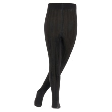 Falke Strumpfhose Classic Rib (Rippstruktur, nachhaltige Baumwolle) schwarz Kinder