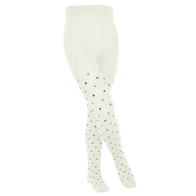 Falke Strumpfhose Multidot 2024 (nachhaltige Baumwolle) cremeweiss Kinder