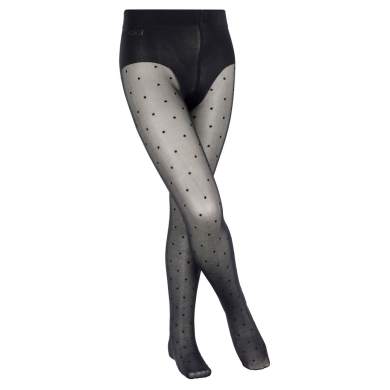 Falke Strumpfhose Romantic Dot (transparent und matte Feinstrumpfhose) schwarz Kinder