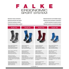 Falke Trekkingsocke TK2 Wool Silk (luxuriöser Tragekomfort Seide+Merinowolle) hellgrau Herren - 1 Paar