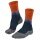 Falke Trekkingsocke Crew TK2 Explore (Merinowoll-Mix) marineblau/orange Herren - 1 Paar