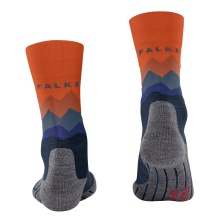 Falke Trekkingsocke Crew TK2 Explore (Merinowoll-Mix) marineblau/orange Herren - 1 Paar