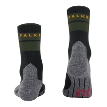 Falke Trekkingsocke Crew TK Stabilizing (Merinowoll-Mix) schwarz/dunkelgrün Herren - 1 Paar