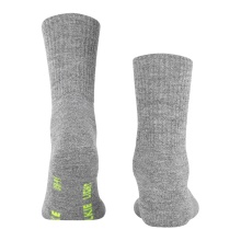 Falke Trekkingsocke Crew Walkie Light (klimaregulierende Merinowolle) grau Damen/Herren - 1 Paar