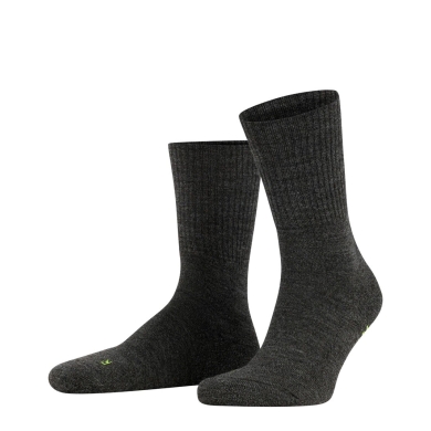 Falke Trekkingsocke Crew Walkie Light (klimaregulierende Merinowolle) dunkelgrau Damen/Herren - 1 Paar