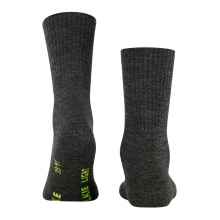 Falke Trekkingsocke Crew Walkie Light (klimaregulierende Merinowolle) dunkelgrau Damen/Herren - 1 Paar