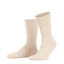 Falke Trekkingsocke Crew Walkie Light (klimaregulierende Merinowolle) beige Damen/Herren - 1 Paar