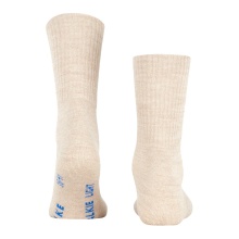 Falke Trekkingsocke Crew Walkie Light (klimaregulierende Merinowolle) beige Damen/Herren - 1 Paar