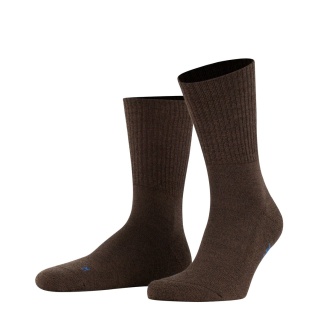 Falke Trekkingsocke Crew Walkie Light (klimaregulierende Merinowolle) dunkelbraun Damen/Herren - 1 Paar