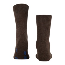 Falke Trekkingsocke Crew Walkie Light (klimaregulierende Merinowolle) dunkelbraun Damen/Herren - 1 Paar