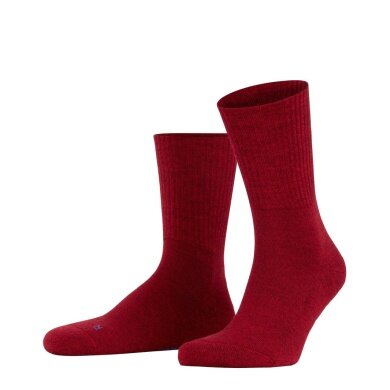 Falke Trekkingsocke Crew Walkie Light (klimaregulierende Merinowolle) weinrot Damen/Herren - 1 Paar