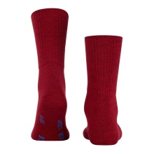 Falke Trekkingsocke Crew Walkie Light (klimaregulierende Merinowolle) weinrot Damen/Herren - 1 Paar