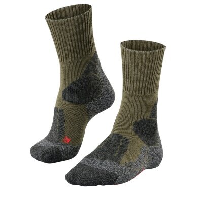 Falke Trekkingsocke TK1 (Merinowolle für anspruchsvolle Bergtouren) olivegrün Herren - 1 Paar