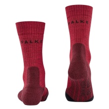 Falke Trekkingsocke TK2 Explore Wool (mittelstarke Polsterung) weinrot Damen - 1 Paar