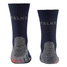 Falke Trekkingsocke TK2 (Merinowoll-Mix, mittelstarke Polsterung) marineblau Kinder - 1 Paar