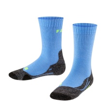 Falke Trekkingsocke TK2 (Merinowoll-Mix, mittelstarke Polsterung) blau Kinder - 1 Paar