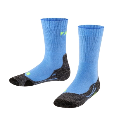 Falke Trekkingsocke TK2 (Merinowoll-Mix, mittelstarke Polsterung) blau Kinder - 1 Paar