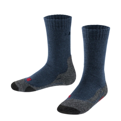 Falke Trekkingsocke TK2 (Merinowoll-Mix, mittelstarke Polsterung) dunkelblau Kinder - 1 Paar