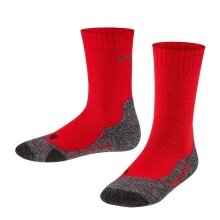 Falke Trekkingsocke TK2 (Merinowoll-Mix, mittelstarke Polsterung) rot Kinder - 1 Paar