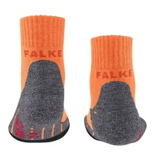 Falke Trekkingsocke TK2 Short (Merinowoll-Mix) orange Kinder - 1 Paar