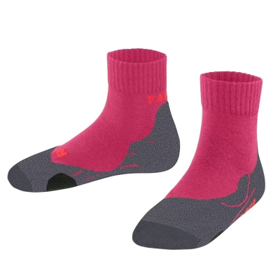 Falke Trekkingsocke TK2 Short (Merinowoll-Mix) rose Kinder - 1 Paar