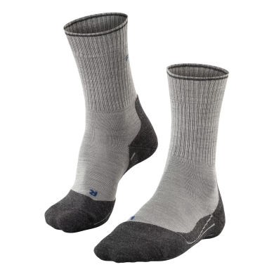 Falke Trekkingsocke TK2 Explore Wool Silk hellgrau Damen - 1 Paar