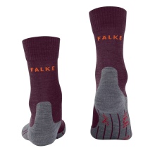 Falke Trekkingsocke Crew TK5 Wander (Merinowoll-Mix) dunkelrot Damen - 1 Paar