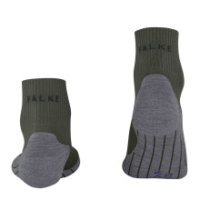 Falke Trekkingsocke TK5 Wander Cool (hoher Feuchtigkeitstransport) Kurzsocken dunkelgrün Damen - 1 Paar