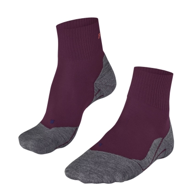 Falke Trekkingsocke TK5 Wander Cool (hoher Feuchtigkeitstransport) Kurzsocken dunkelrot Damen - 1 Paar