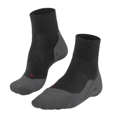 Falke Trekkingsocke TK5 Wander Wool (hoher Tragekomfort) Kurzsocken asphaltgrau Herren - 1 Paar