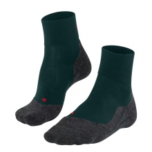 Falke Trekkingsocke TK5 Wander Wool (hoher Tragekomfort) Kurzsocken dunkelgrün Herren - 1 Paar