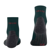 Falke Trekkingsocke TK5 Wander Wool (hoher Tragekomfort) Kurzsocken dunkelgrün Herren - 1 Paar