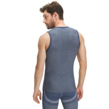 Falke Funktionsunterwäsche Unterhemd Wool Tech Singlet Light (maximale Bewegungsfreiheit) blau Herren