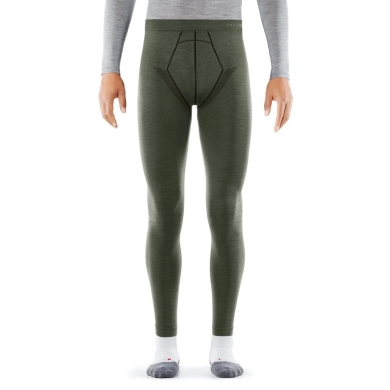 Falke Unterziehhose Tight Wool-Tech (feinste Merinowolle) lang Unterwäsche olivegrün Herren