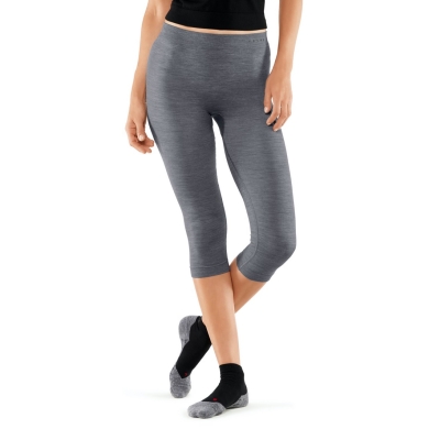 Falke Unterziehhose 3/4 Tight Wool-Tech Light (feinste Merinowolle) Unterwäsche grau Damen