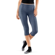 Falke Unterziehhose 3/4 Tight Wool-Tech Light (feinste Merinowolle) Unterwäsche blau Damen