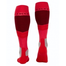 Falke Skisocke SK4 (für sportliche Skifahrerinnen) pink/grau/rot Damen - 1 Paar