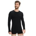 Falke Funktionsunterwäsche Langarmshirt Wool-Tech Light (feinste Merinowolle) schwarz Herren