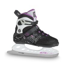 FILA Schlittschuhe Primo Ice Lady (Freizeit, sandgestrahlte Edelstahl, Kufe 53-55HRC mit 3mm Stärke) schwarz/magenta Dam